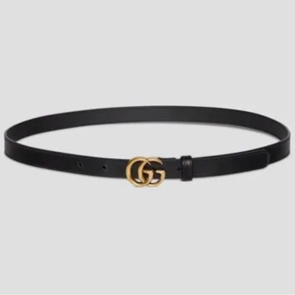 Gucci Black Leather Belt